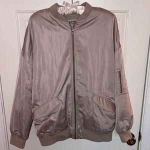 Open Edit Gold Bomber Jacket - XS